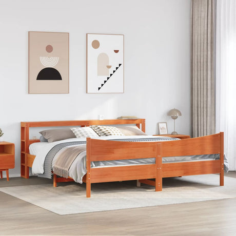 Bed Frame With Headboard Solid Wood Pine