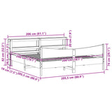 Bed Frame With Headboard Solid Wood Pine