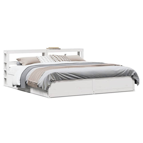 Bed Frame With Headboard Super King Solid Wood Pine