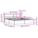 Bed Frame With Headboard Super King Solid Wood Pine