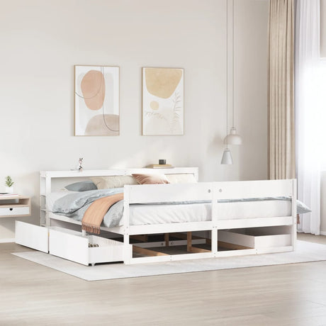 Bed Frame Without Mattress Solid Wood Pine