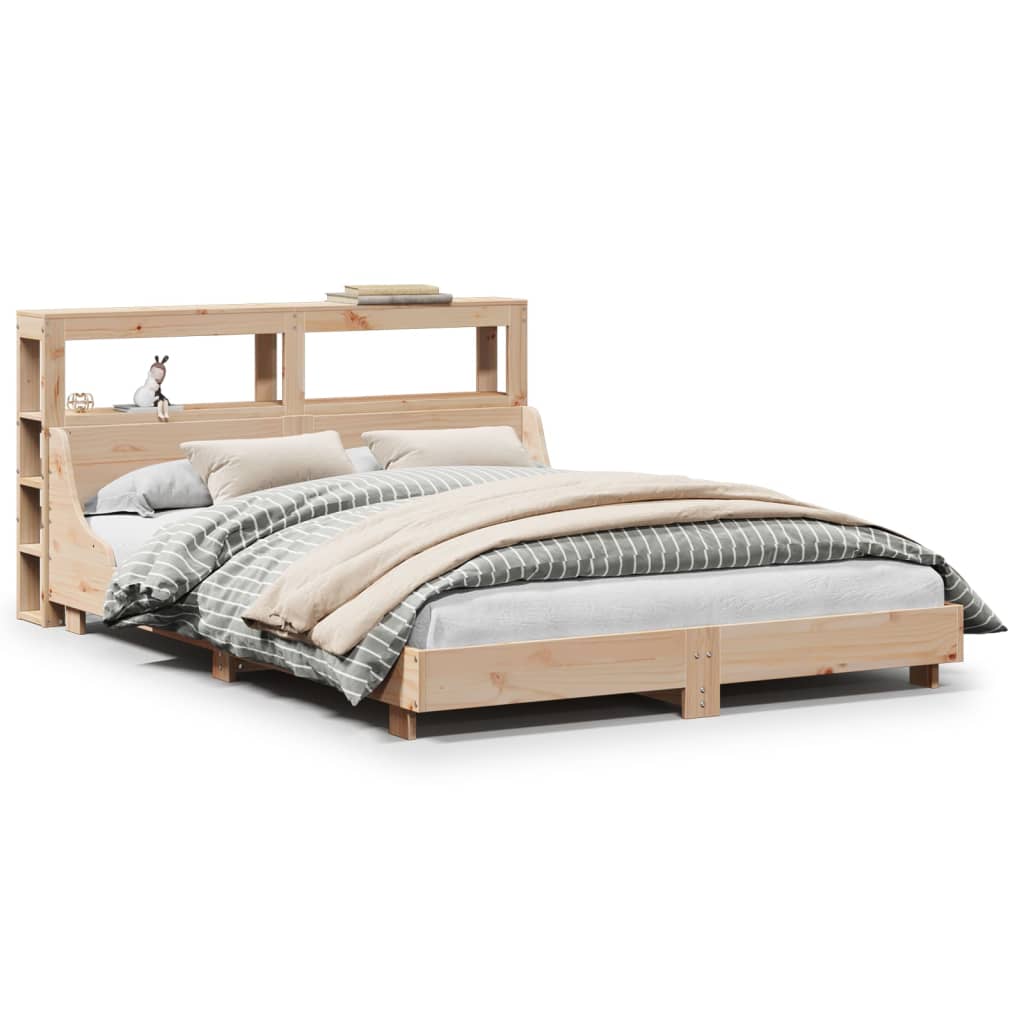 Bed Frame without Mattress 120x200 cm Solid Wood Pine