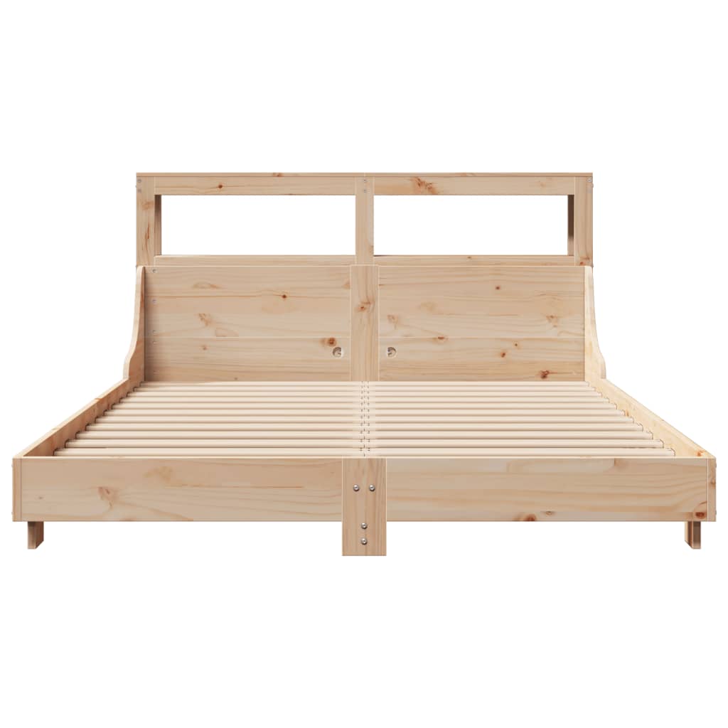 Bed Frame without Mattress 120x200 cm Solid Wood Pine