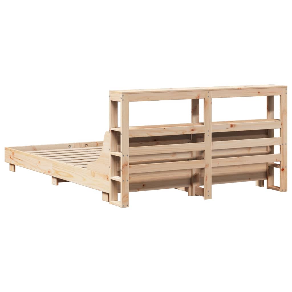 Bed Frame without Mattress 120x200 cm Solid Wood Pine