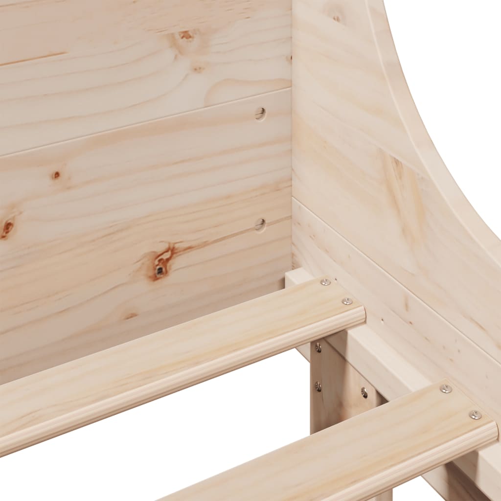 Bed Frame without Mattress 120x200 cm Solid Wood Pine