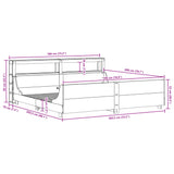 Bed Frame Without Mattress Super King Solid Wood Pine