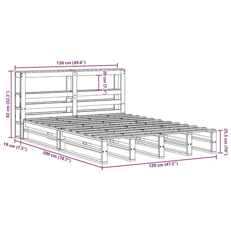 Bed Frame Without Mattress Solid Wood Pine