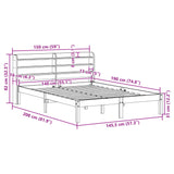 Bed Frame Without Mattress Solid Wood Pine