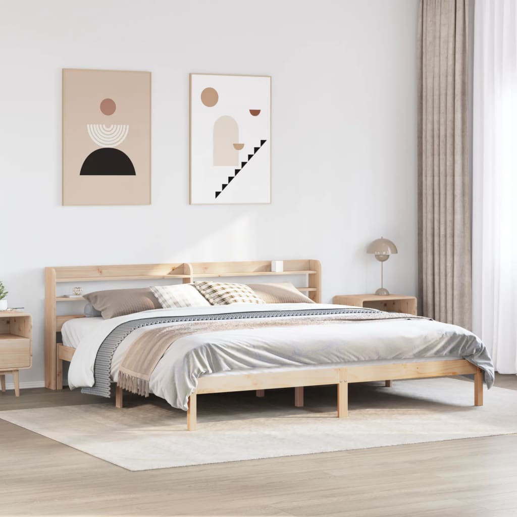 Bed Frame Without Mattress Solid Wood Pine