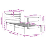 Bed Frame Without Mattress Single Solid Wood Pine