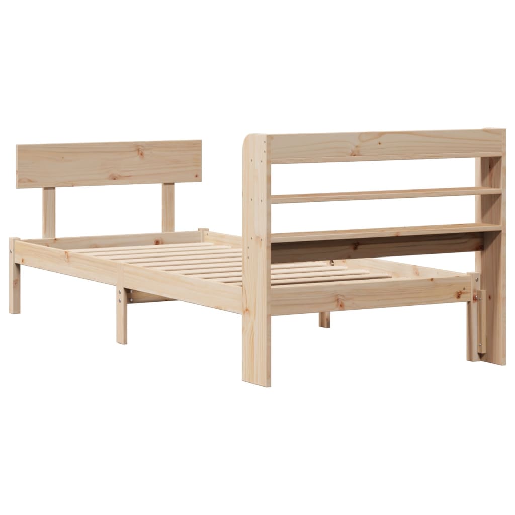 Bed Frame Without Mattress Single Solid Wood Pine