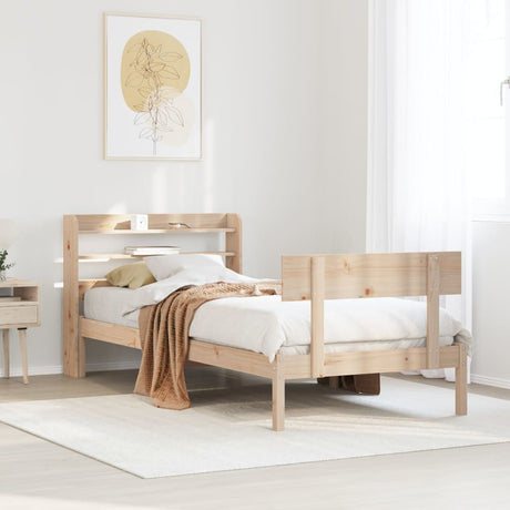 Bed Frame Without Mattress Single Solid Wood Pine