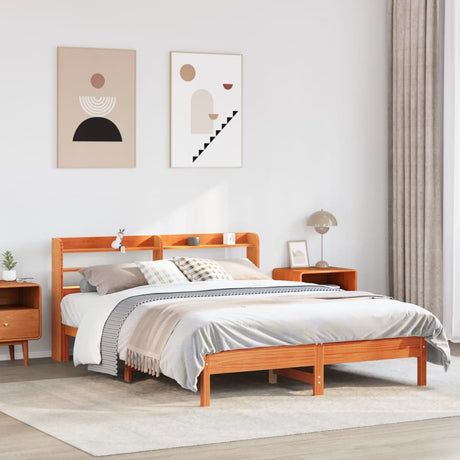 Bed Frame Without Mattress Solid Wood Pine