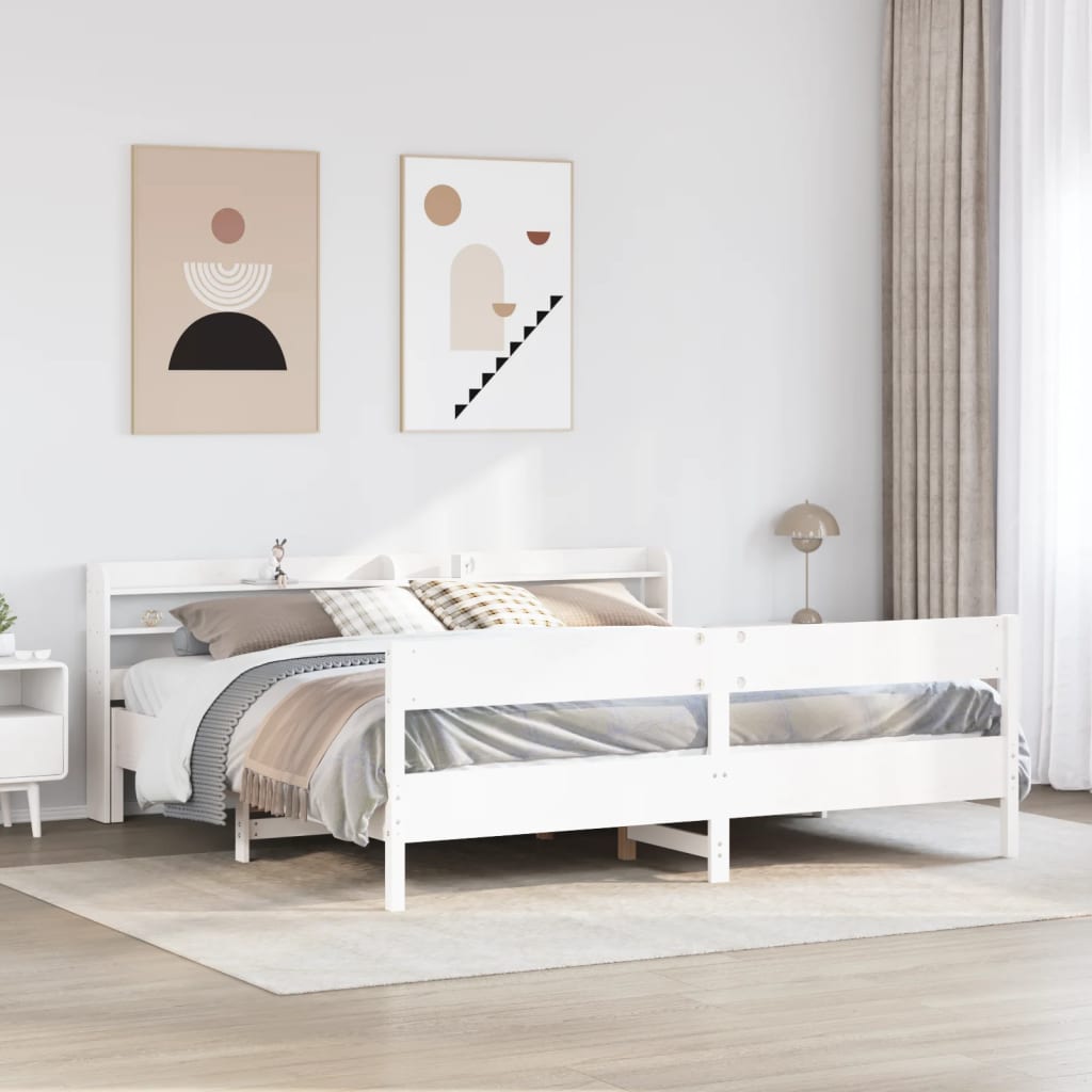 Bed Frame Without Mattress Solid Wood Pine