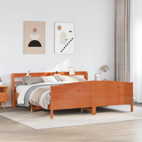 Bed Frame Without Mattress Solid Wood Pine
