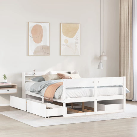 Bed Frame Without Mattress Super King Solid Wood Pine