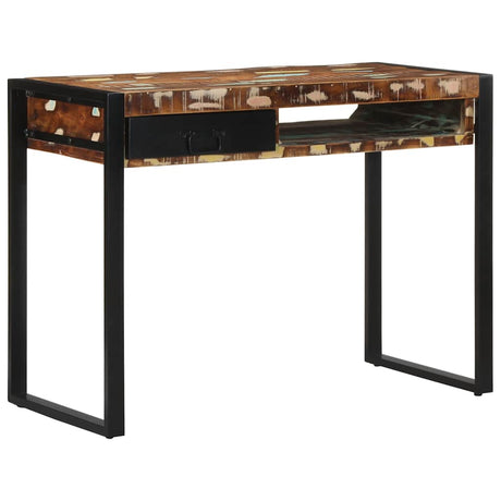 Desk Multicolour 100X50X75 Cm Solid Wood Reclaimed