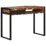 Desk Multicolour 100X50X75 Cm Solid Wood Reclaimed