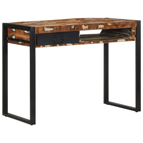 Desk Multicolour 100X50X75 Cm Solid Wood Reclaimed