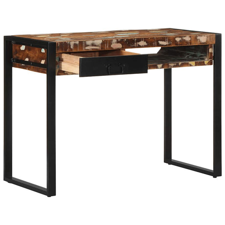 Desk Multicolour 100X50X75 Cm Solid Wood Reclaimed
