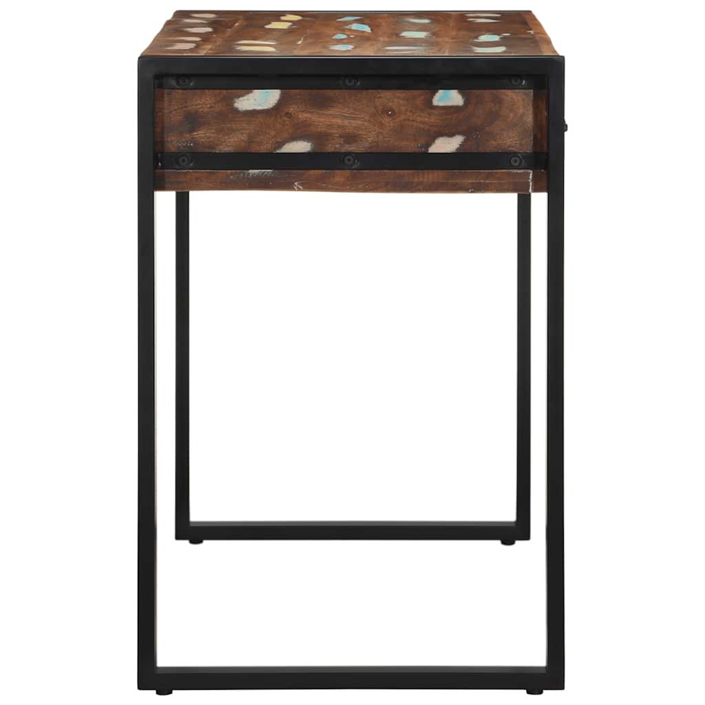 Desk Multicolour 100X50X75 Cm Solid Wood Reclaimed