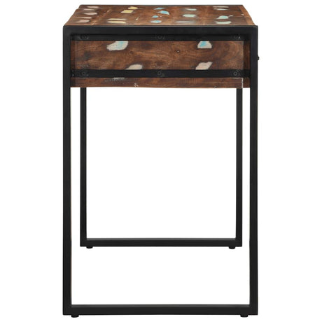 Desk Multicolour 100X50X75 Cm Solid Wood Reclaimed