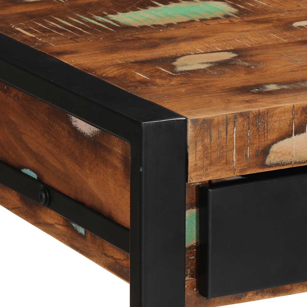 Desk Multicolour 100X50X75 Cm Solid Wood Reclaimed