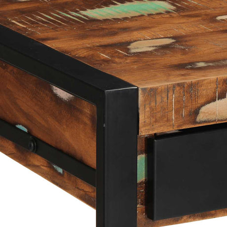 Desk Multicolour 100X50X75 Cm Solid Wood Reclaimed