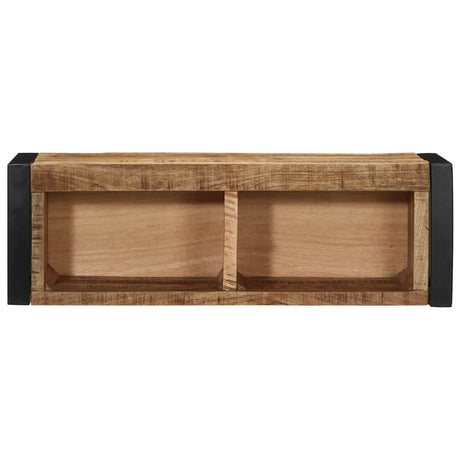 Tv Cabinet 80X30X25 Cm Solid Rough Wood Mango