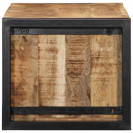 Tv Cabinet 80X30X25 Cm Solid Rough Wood Mango
