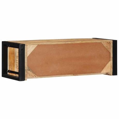 Tv Cabinet 80X30X25 Cm Solid Rough Wood Mango
