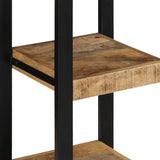 Wall Shelf 35X35X100 Cm Solid Rough Wood Mango