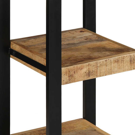 Wall Shelf 35X35X100 Cm Solid Rough Wood Mango
