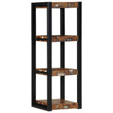 Wall Shelf 35X35X100 Cm Solid Rough Wood Mango
