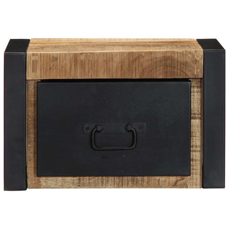 Bedside Cabinet 40X35X25 Cm Solid Rough Wood Mango