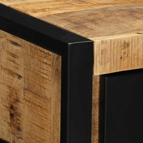 Bedside Cabinet 40X35X25 Cm Solid Rough Wood Mango