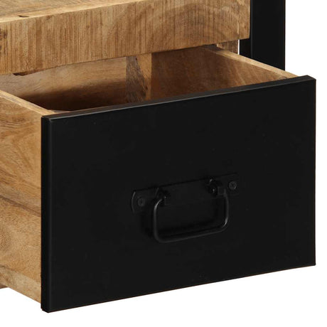 Bedside Cabinet 40X35X25 Cm Solid Rough Wood Mango
