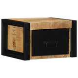 Bedside Cabinet 40X35X25 Cm Solid Rough Wood Mango