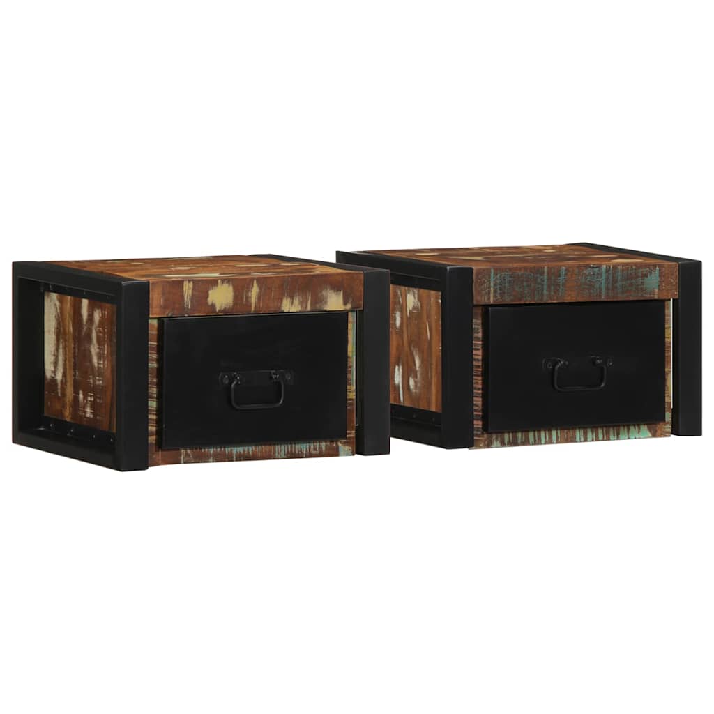 Bedside Cabinet 40X35X25 Cm Solid Rough Wood Mango