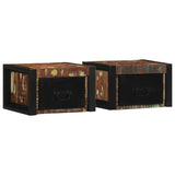Bedside Cabinet 40X35X25 Cm Solid Rough Wood Mango