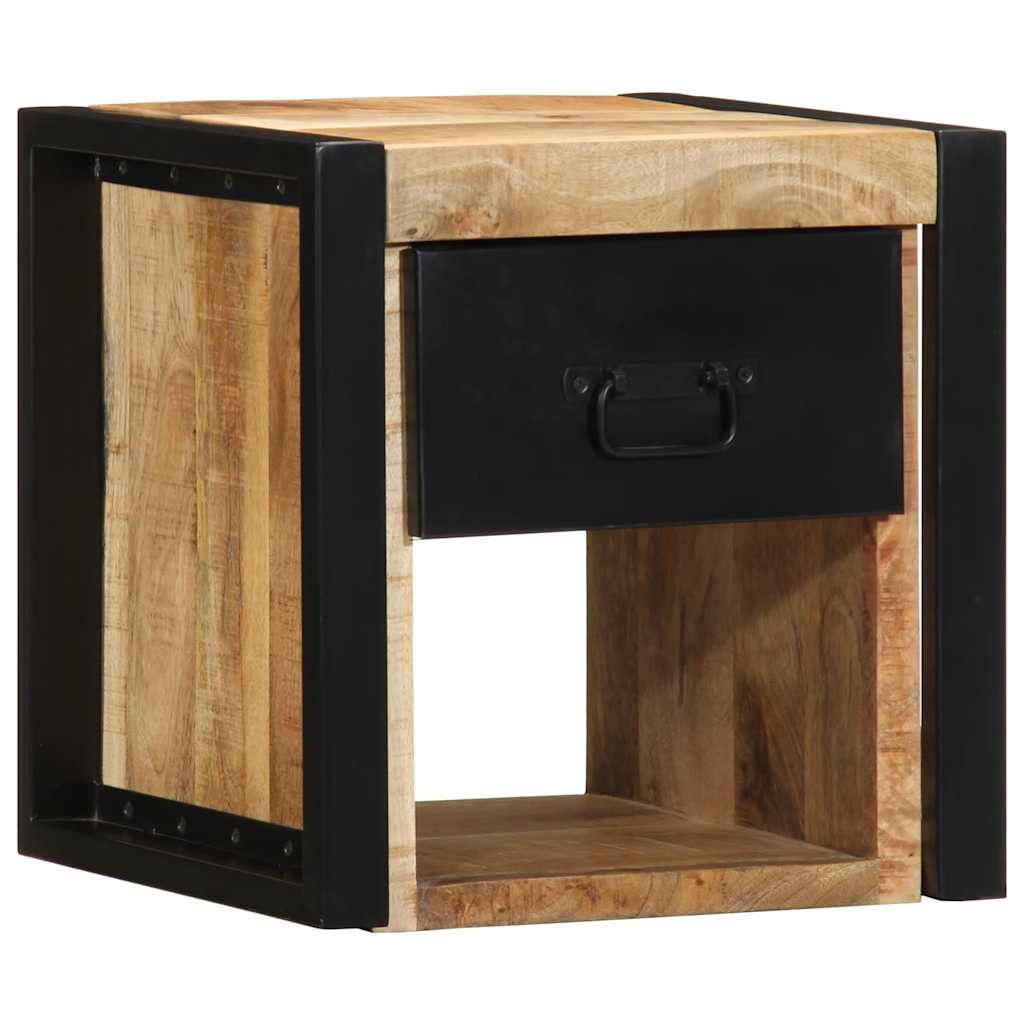 Bedside Cabinets 2 Pcs 40X35X40 Cm Solid Rough Wood Mango