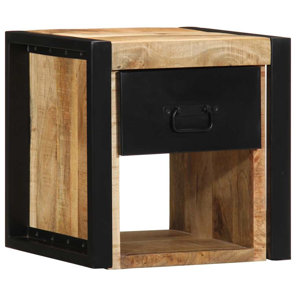 Bedside Cabinets 2 Pcs 40X35X40 Cm Solid Rough Wood Mango