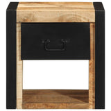 Bedside Cabinets 2 Pcs 40X35X40 Cm Solid Rough Wood Mango