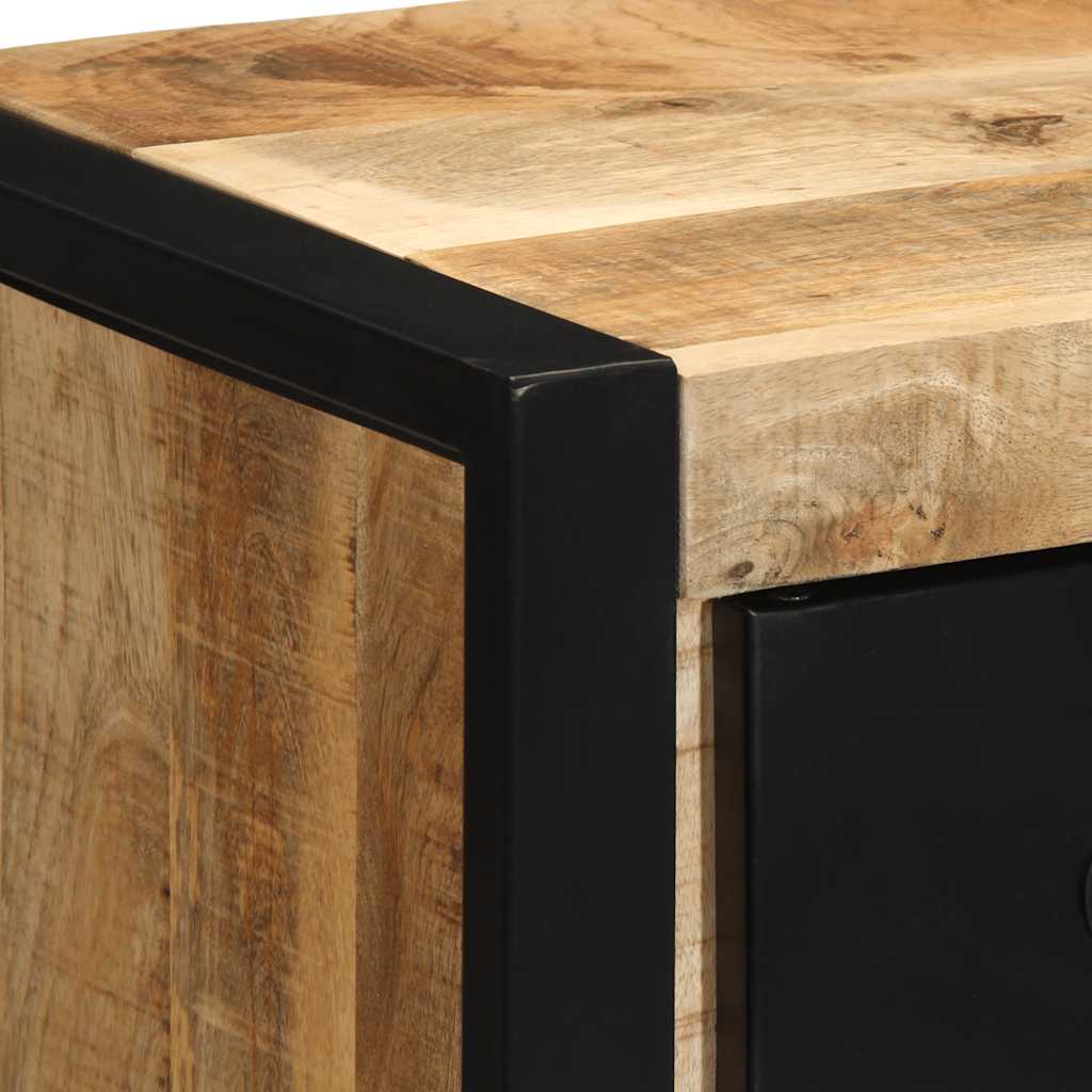 Bedside Cabinets 2 Pcs 40X35X40 Cm Solid Rough Wood Mango