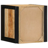 Bedside Cabinet 40X35X40 Cm Solid Rough Wood Mango