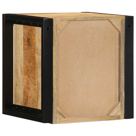 Bedside Cabinet 40X35X40 Cm Solid Rough Wood Mango