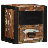 Bedside Cabinet 40X35X40 Cm Solid Rough Wood Mango