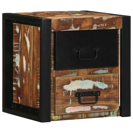 Bedside Cabinet 40X35X40 Cm Solid Rough Wood Mango