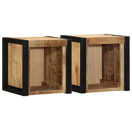 Bedside Cabinets 2 Pcs Multicolour 40X35X40 Cm Solid Wood Reclaimed