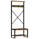 Clothes Rack 80X40X190 Cm Solid Wood Reclaimed